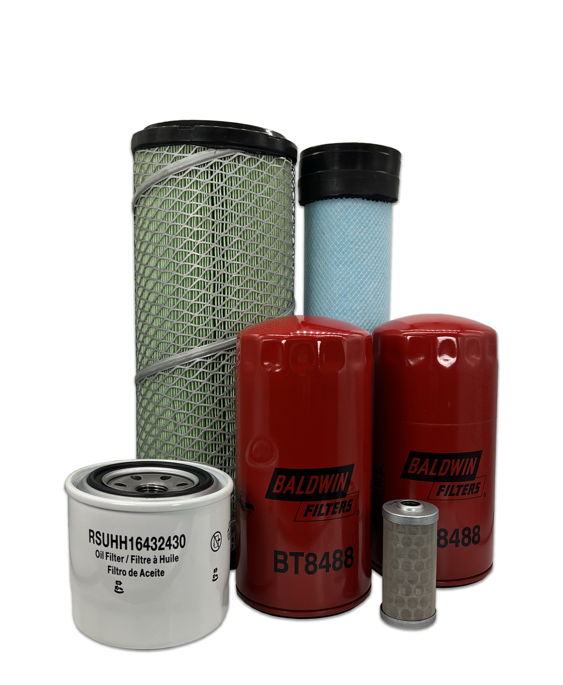 Kubota M4900DTC Tractor Maintenance Filter Kit by HERO® - Air, Oil & Fuel Filters Replacement Set for Farming & Landscaping Equipment