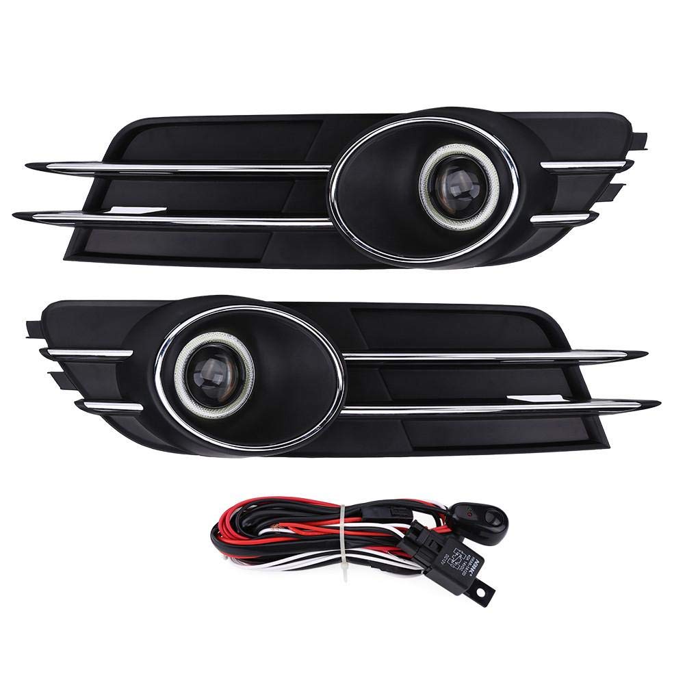 2011-2015 C7 Corvette Front Bumper Fog Light Kit - Left & Right LED Lamps with Wiring Harness & Grille Covers | Perfect for Night Driving & Off-Road Adventures