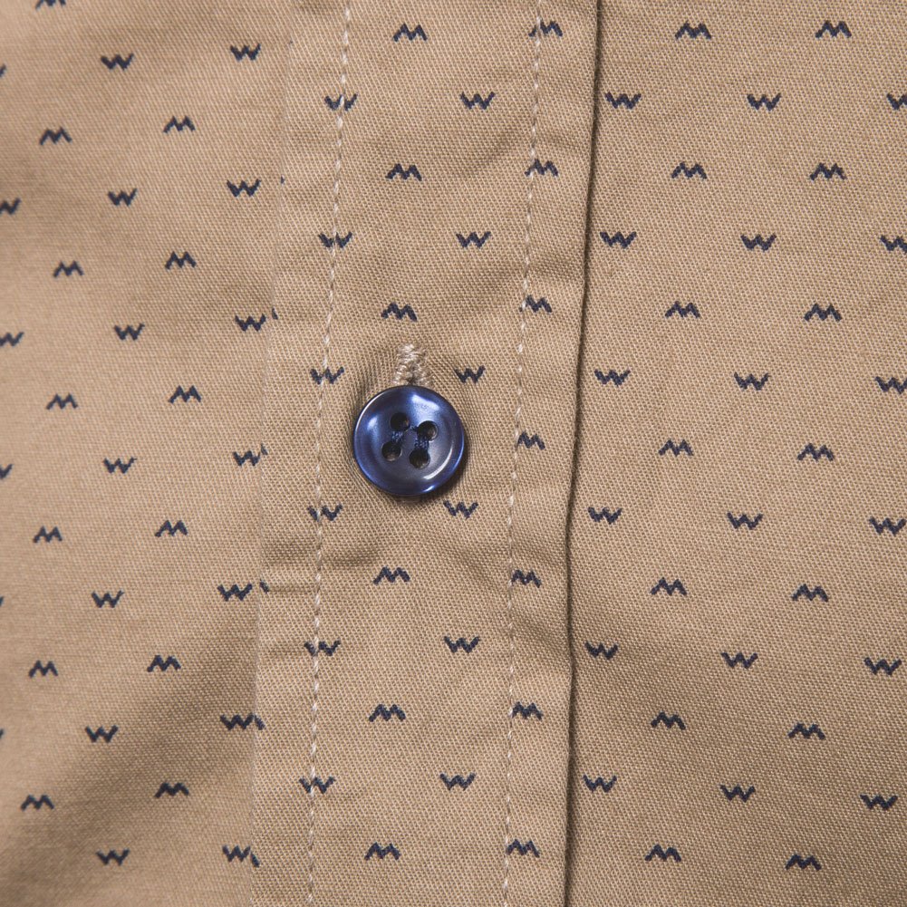 MUSE FATH Men's Cotton Short Sleeve Dress Shirt - Casual Printed Button Down Shirt for Office, Business & Summer Wear