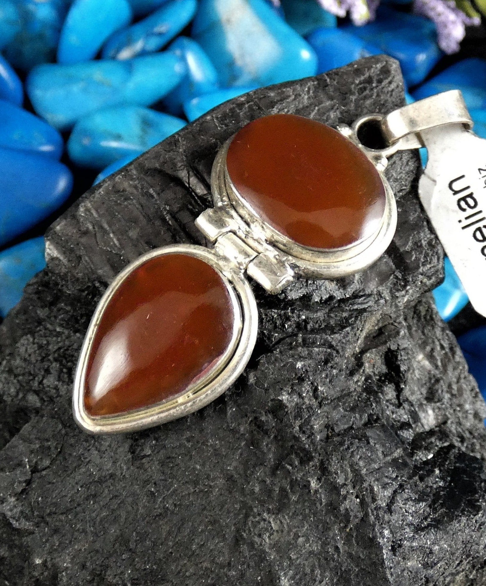 Natural Carnelian Gemstone Sterling Silver Pendant Necklace for Women - Elegant Healing Crystal Jewelry for Meditation, Energy Balance & Spiritual Gifts