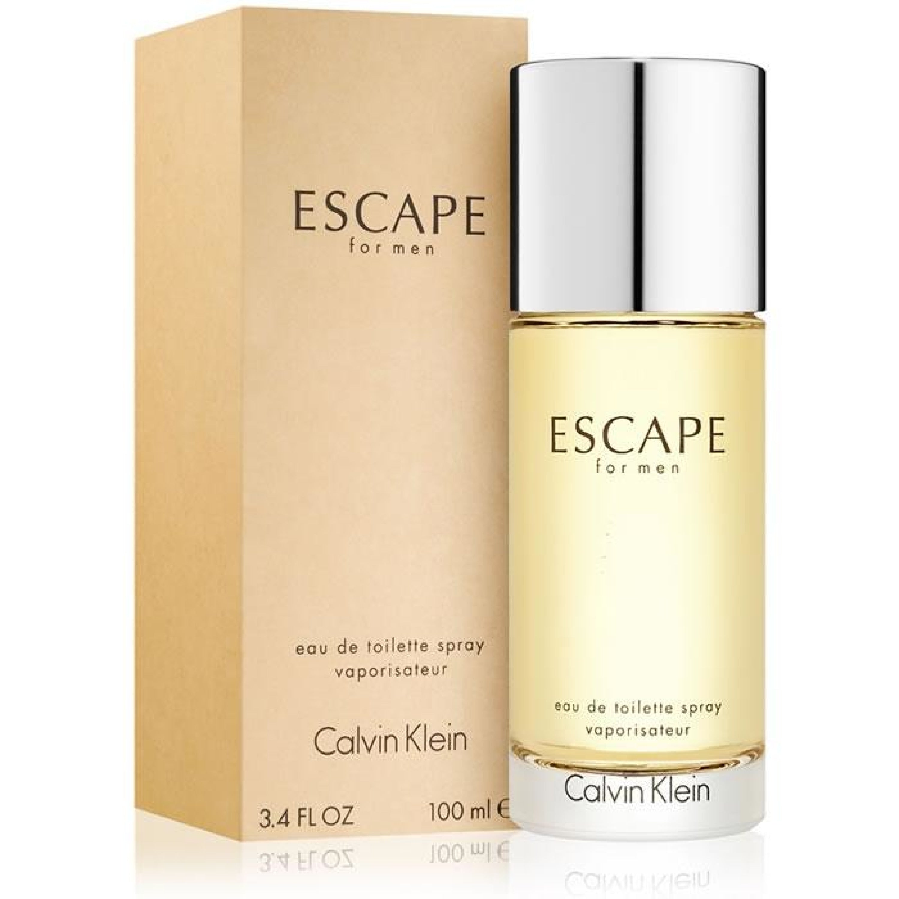 Calvin Klein CK Escape 100ML Eau De Toilette Spray for Men - Fresh Citrus Aromatic Fragrance for Day & Night Wear, Work & Special Occasions