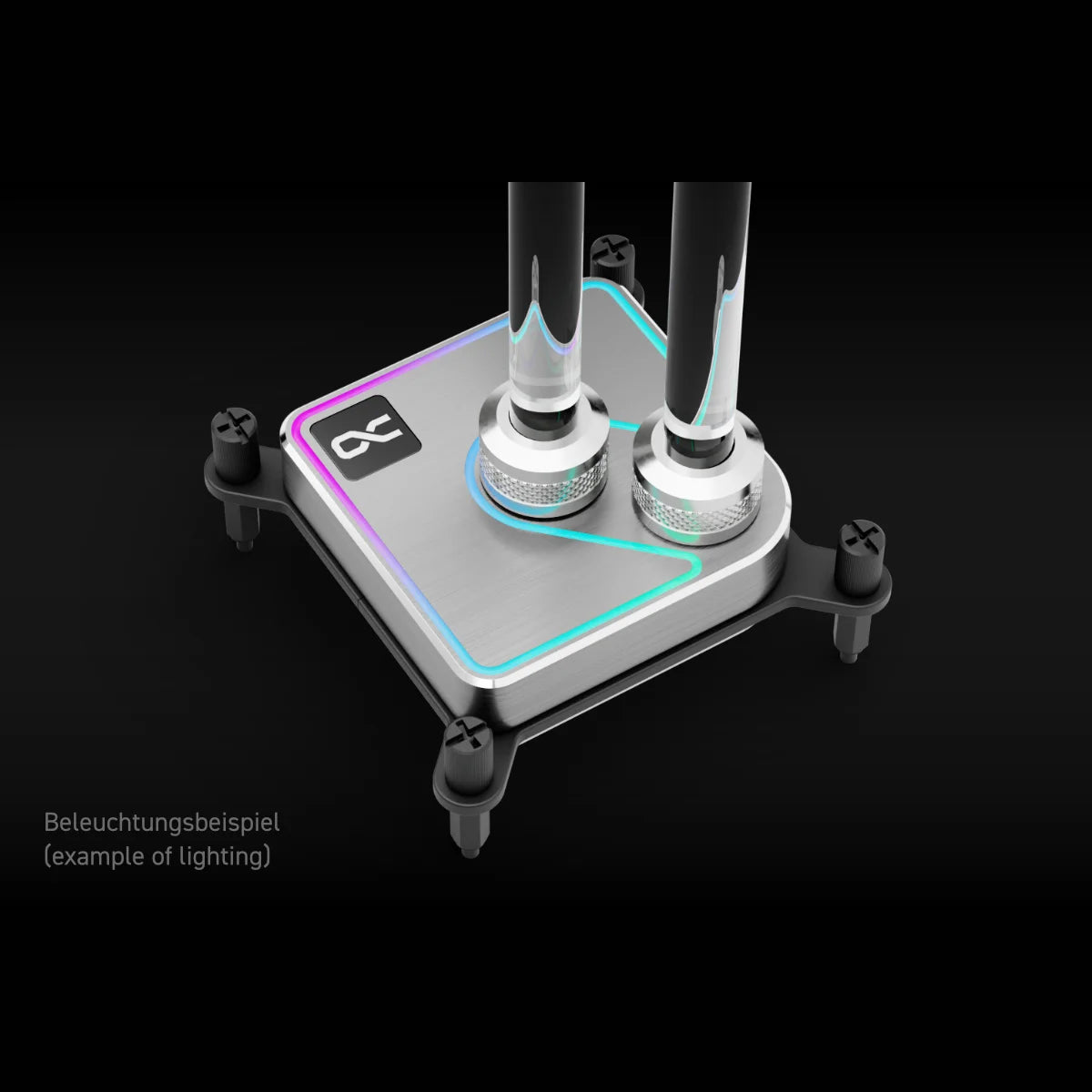 Alphacool Core 1 ARGB CPU Water Block - Aurora Silver Edition | High-Performance Liquid Cooling for Intel/AMD Processors | Perfect for Gaming PCs & Overclocking Rigs