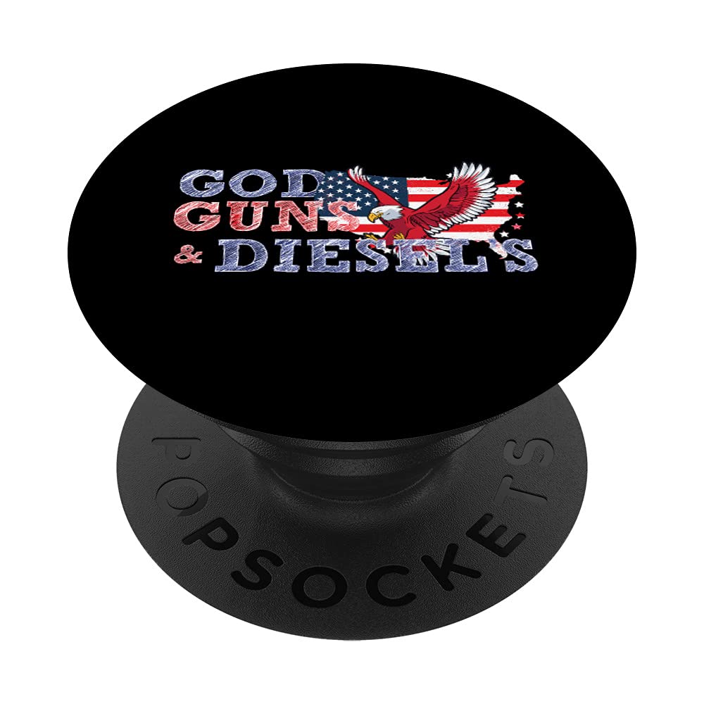 Patriotic American Flag Country Silhouette PopSockets - Swappable PopGrip for Phones & Tablets | Perfect for 4th of July, Veterans Day & Country Music Fans