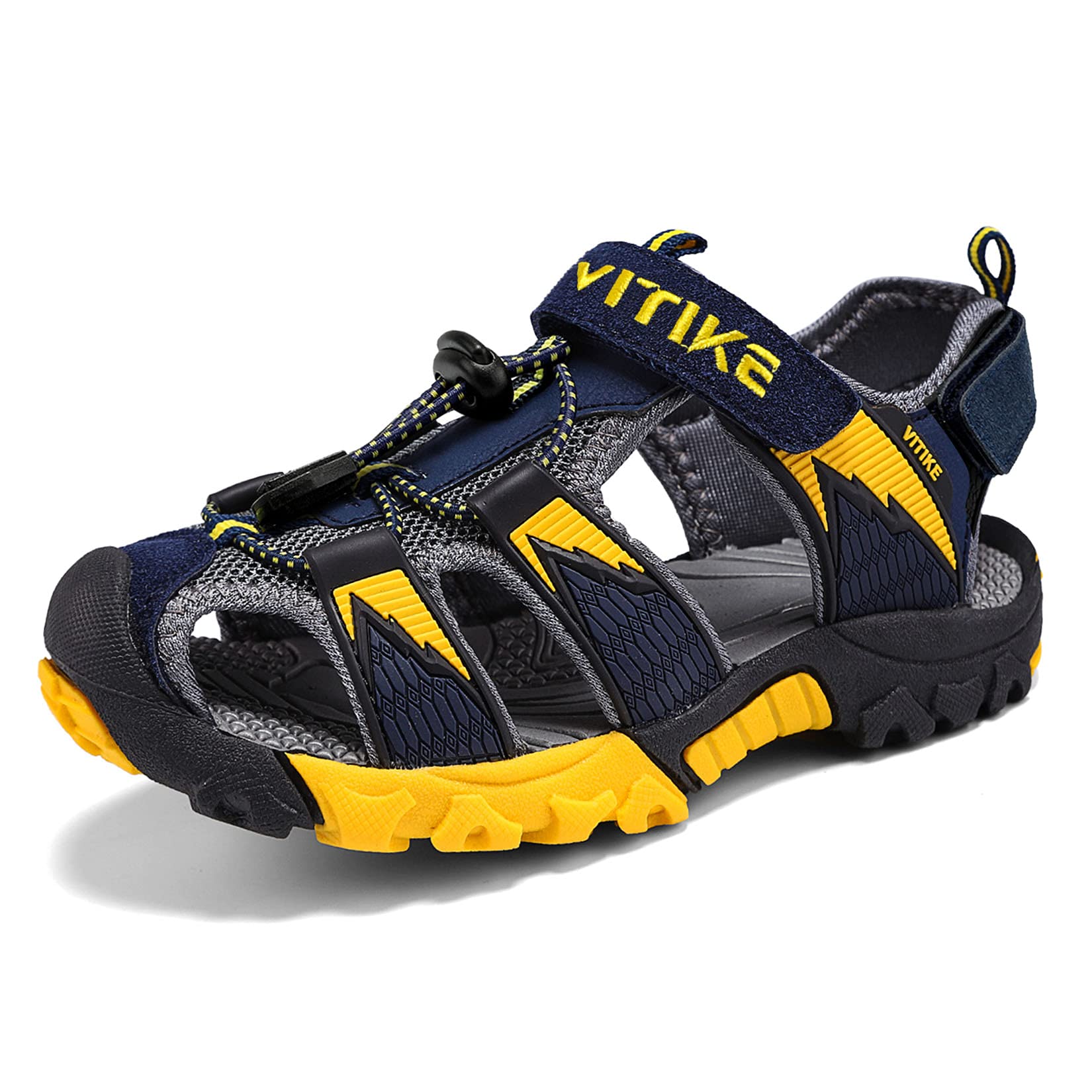 **Boys' Closed Toe Sport Sandals for Toddlers & Kids - Breathable Summer Hiking & Walking Shoes for Outdoor Play, Beach, and Park Adventures**