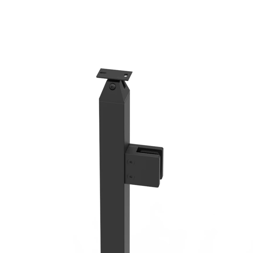 Stainless Steel 316 Glass Railing Post - Heavy Duty Square Surface Handrail Bracket for 3/8