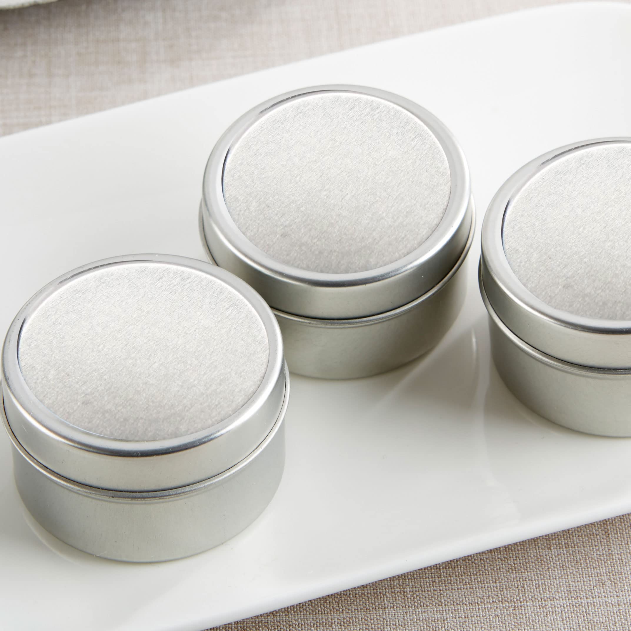 Kate Aspen Travel Size Vanilla Scented Candle Tins with Lids (Set of 96) - Perfect for Bridal Showers, Wedding Favors & Bridesmaid Gifts | Aromatic Home Decor, Romantic Ambiance & Thoughtful Party Favors
