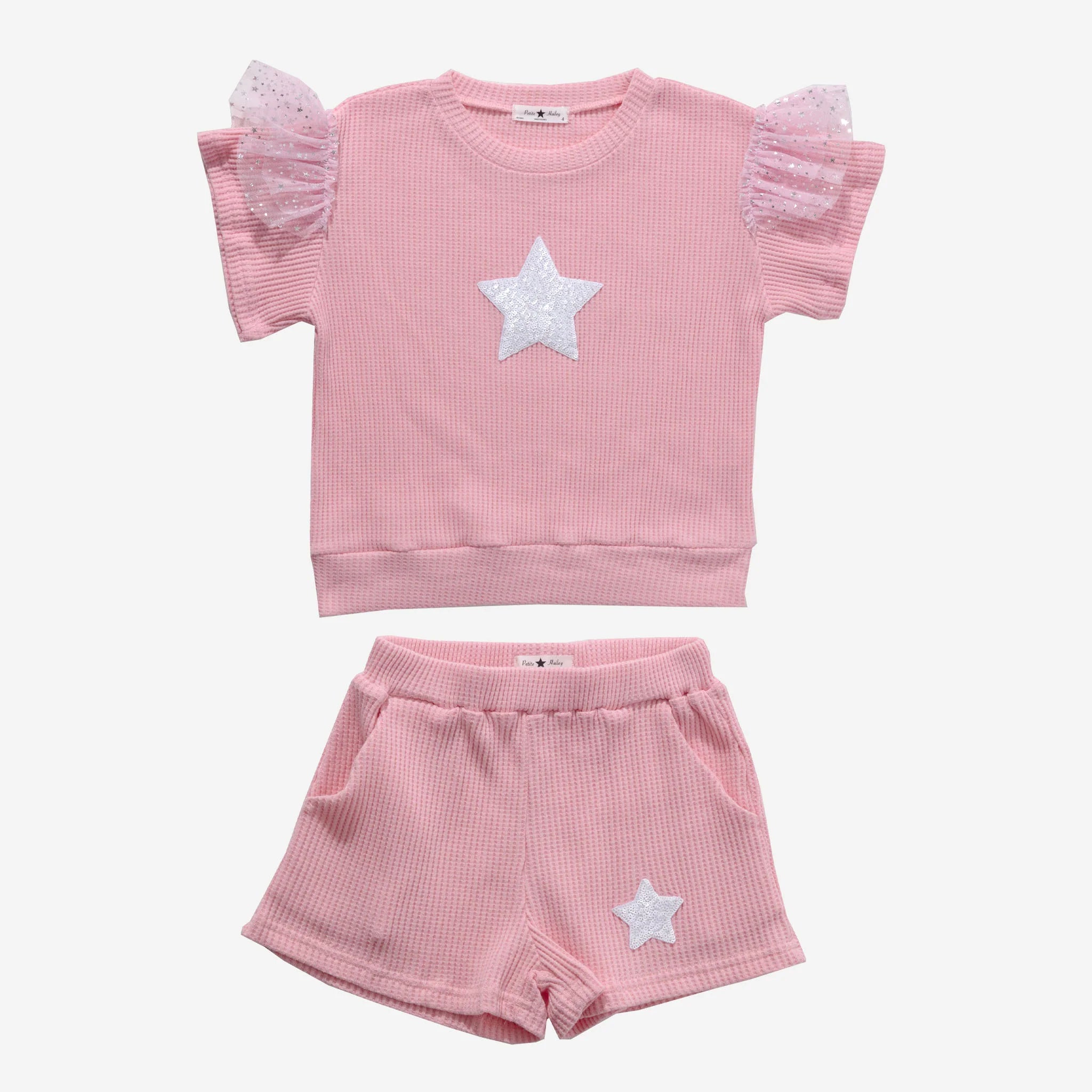 Petite Hailey Waffle Knit Set for Women - Soft Cotton Blend Pajama Set in Assorted Colors | Cozy Loungewear for Sleep, Relaxation & Home Comfort
