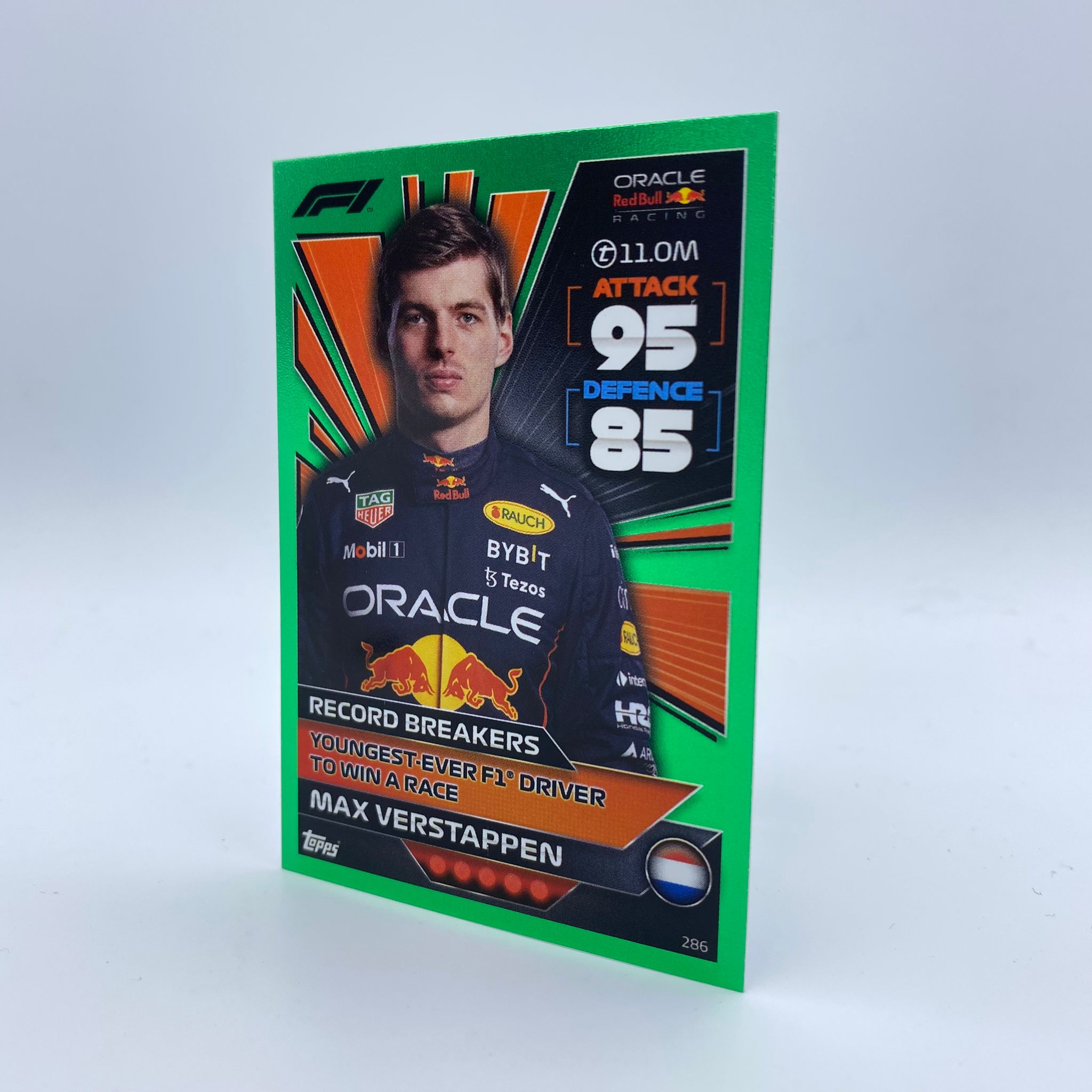 Max Verstappen #286 Record Breakers Turbo Attax 2022 - Limited Edition F1 Trading Card for Collectors & Fans - Perfect for Sports Memorabilia Displays & Fan Collections