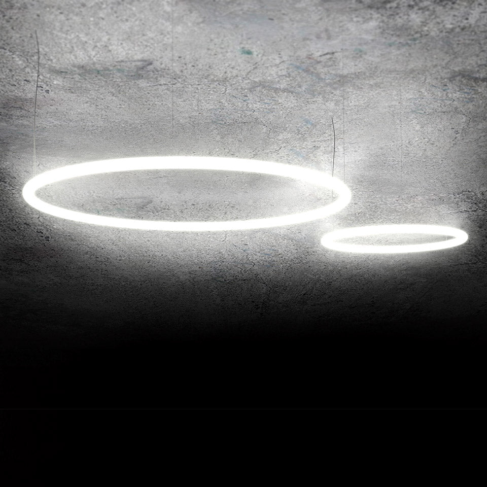 ALPHABET OF LIGHT Circular Pendant Lamp Ø155mm - Modern LED Ceiling Light for Living Room, Bedroom & Office Lighting