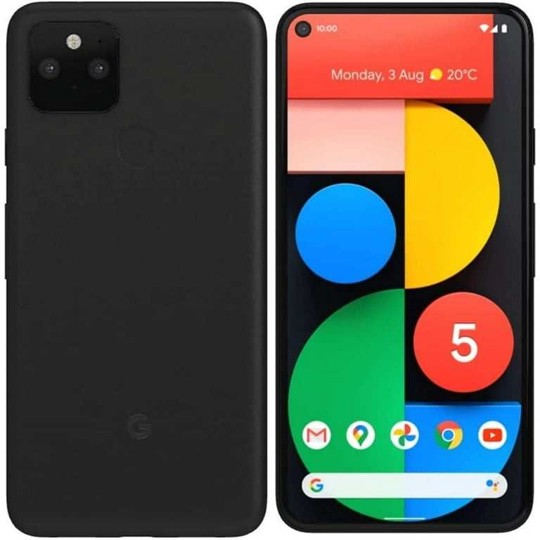 Google Pixel 5 5G Unlocked Smartphone - 128GB Storage - Just Black - Perfect for Travel, Photography & Business Use