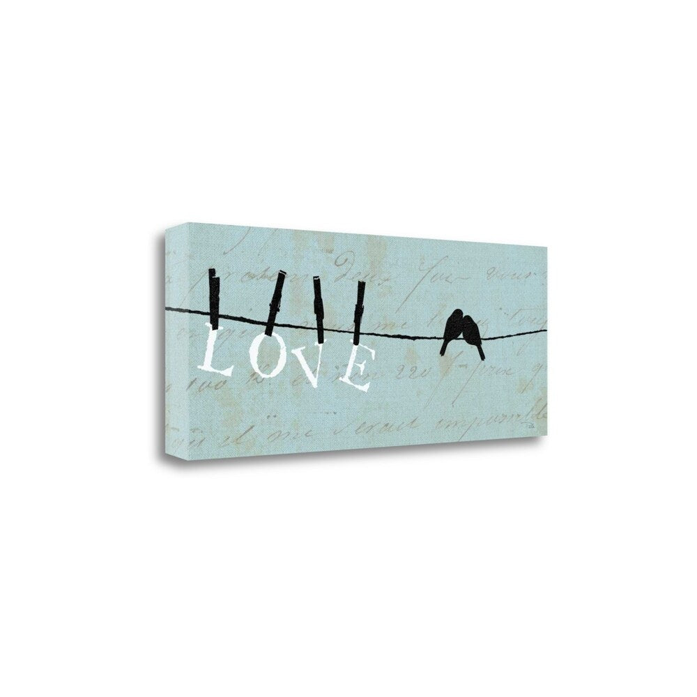 Birds On A Wire Love By Pela - Premium Fine Art Giclee Print on Gallery Wrap Canvas, Ready to Hang Wall Decor - Perfect for Living Room, Bedroom & Office Decor