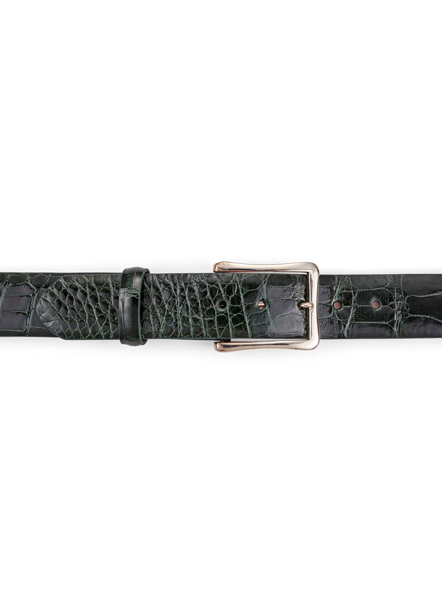 Cheri Gator Genuine Leather Belt with Silver Buckle for Men - Stylish Western Cowboy Accessory for Jeans & Casual Wear