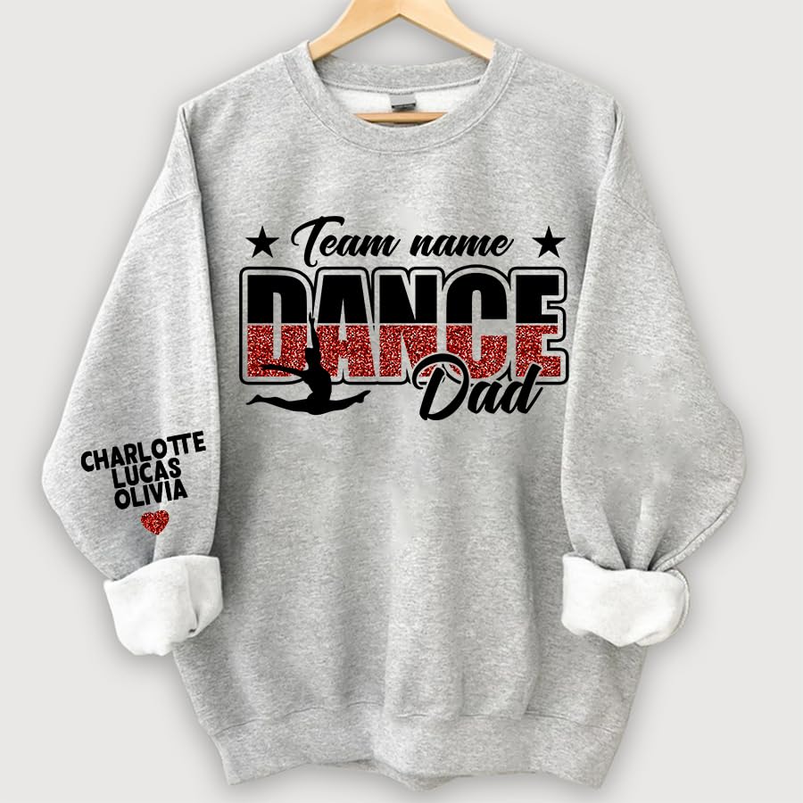 Personalized Dance Dad Shirt for Men - Custom Dance Dad T-Shirt, Sweatshirt & Gifts for Dance Moms - Perfect for Recitals, Competitions & Dance Studio Events A07