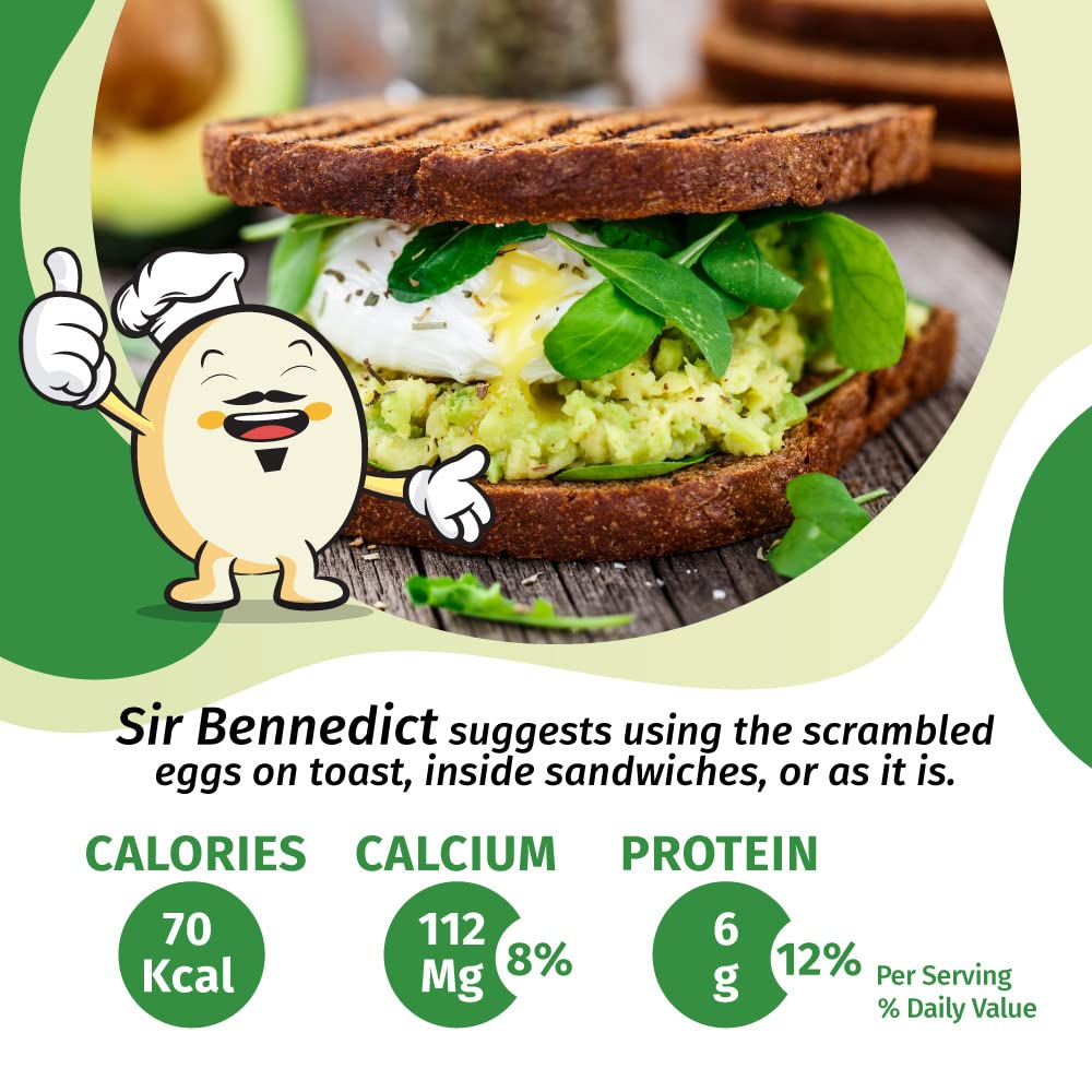 Eggylicious Egg Scramble Mix - Hormone-Free Whole Eggs | High Protein Breakfast | Easy Camping & Backpacking Food | Preservative-Free | 1 lb Jar | Perfect for Outdoor Adventures, Quick Meals & Healthy Eating
