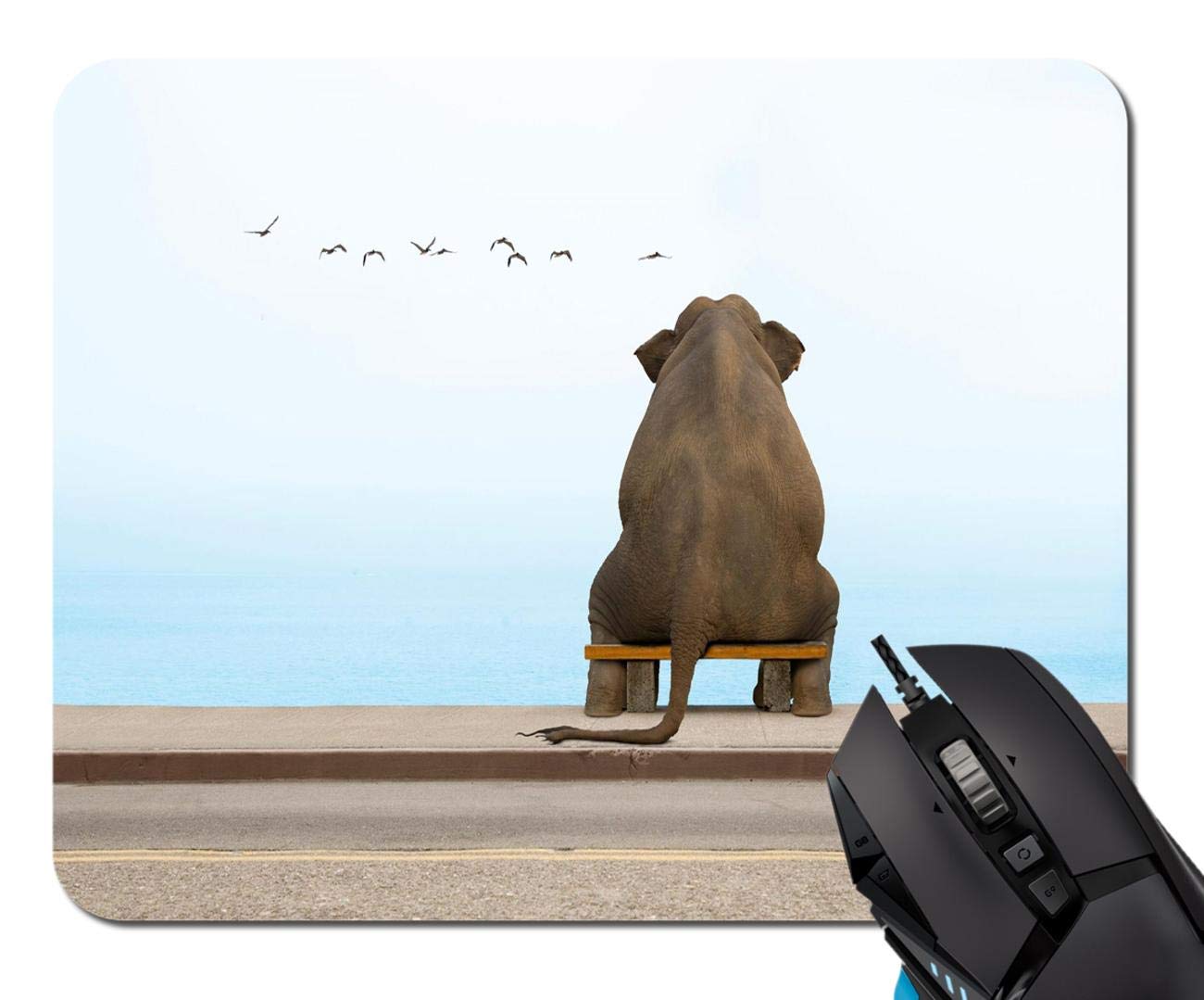 Funny Elephant Mouse Pad - Non-Slip Rubber Desk Mat for Office & Gaming | Large Rectangle Computer Mousepad for Laptop & PC | Perfect for Work, Home & Gaming Setup