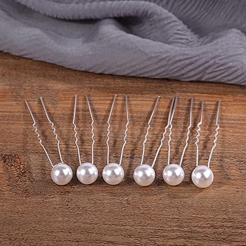 30 Pcs Pearl Hair Pins for Wedding Bridal - Rhinestone Flower Hair Accessories for Bride & Bridesmaids - Silver Hair Clips for Women & Girls - Perfect for Weddings, Prom, Parties & Special Occasions