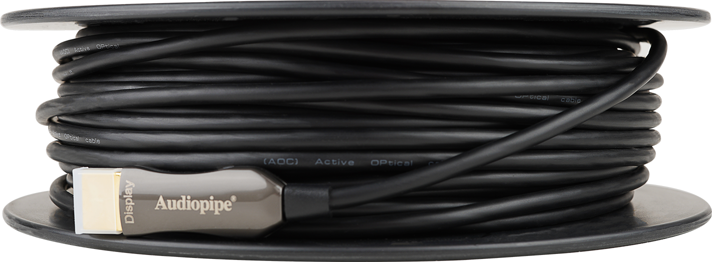 8K Active Optical HDMI Cable 150Ft - Ultra HD 4K 120Hz, HDR, eARC, 48Gbps for Gaming, Home Theater, and Professional AV Setups (HDO 3D21R150 8K) - Perfect for Long-Distance 8K/4K Projectors, PS5, Xbox Series X, and High-End Home Entertainment Systems