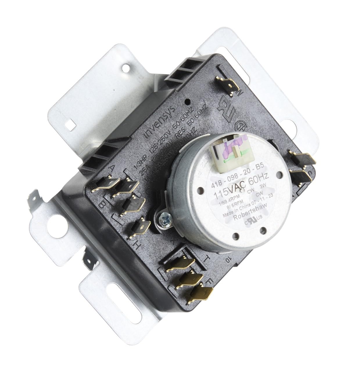 Whirlpool WPW10642928 OEM 2-Cycle Dryer Timer Replacement Part - Compatible with Whirlpool, Maytag, Kenmore Dryers - Perfect for Laundry Room Repairs & Maintenance