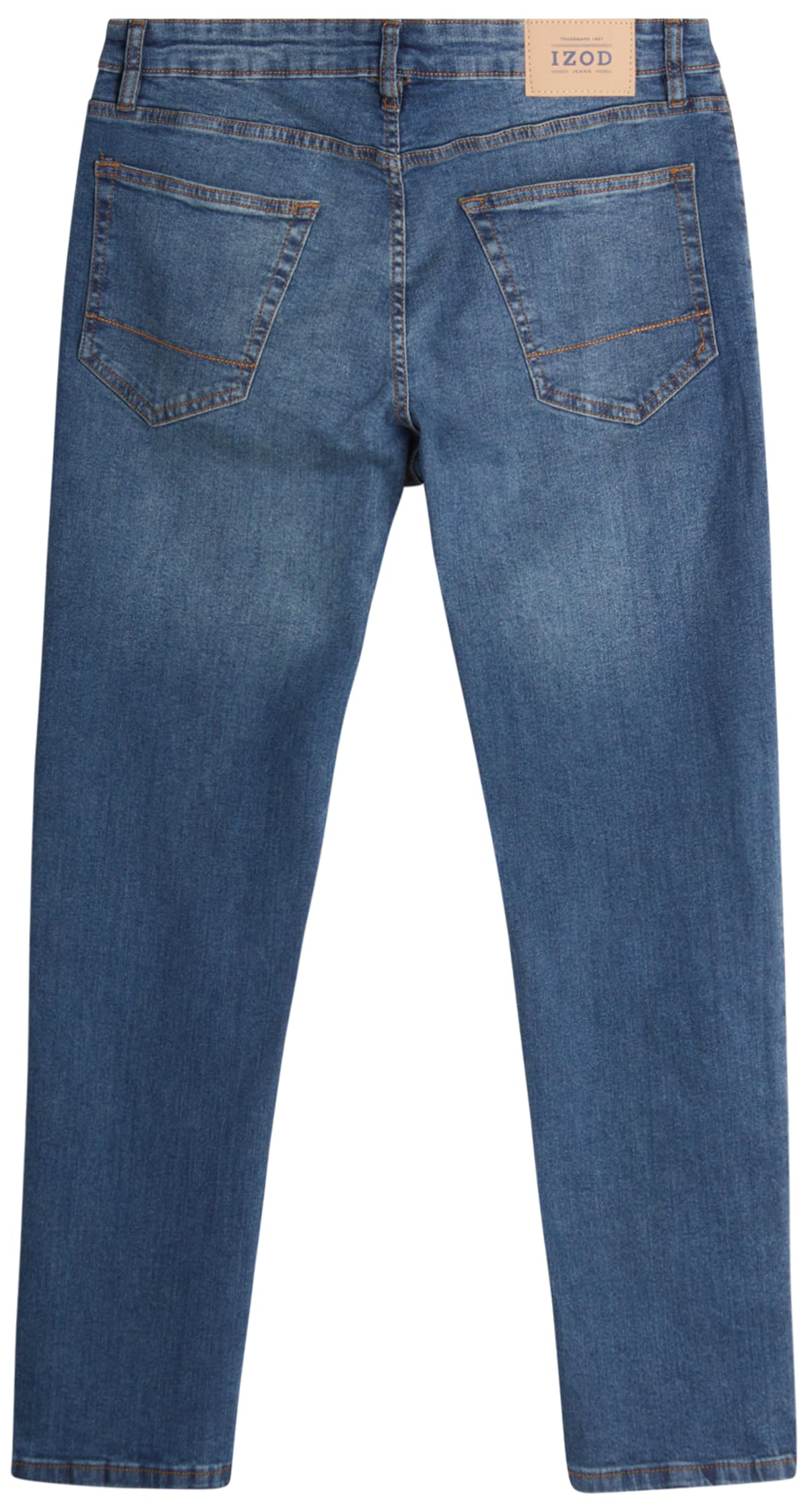 IZOD Men's Straight Leg Stretch Jeans - Comfortable Pull On Denim Pants for Casual Wear | Lightweight Fashion Jeans for Everyday & Office Use