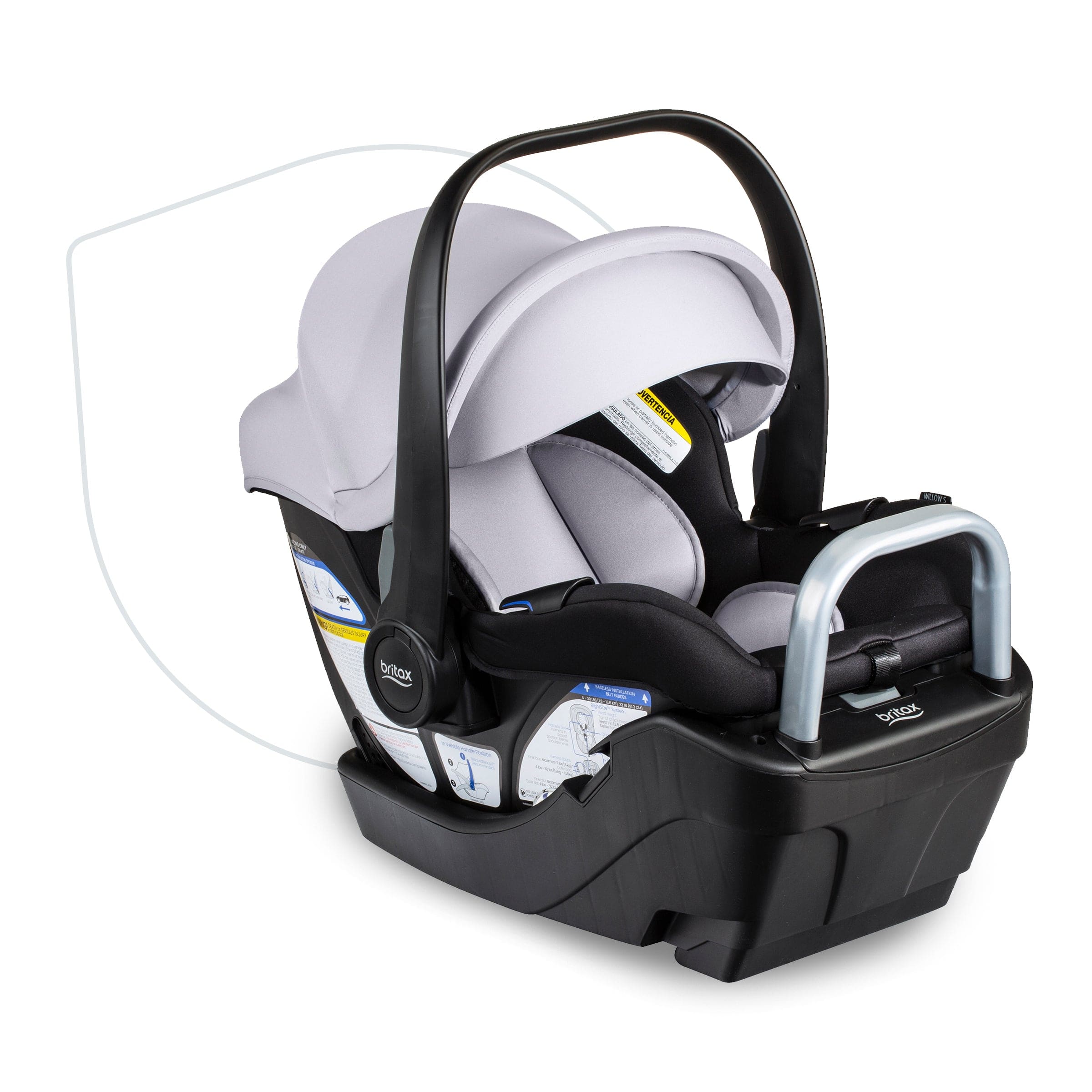 Britax Willow S Infant Car Seat with Alpine Base - Lightweight & Safe Baby Carrier for Newborns 0-35 lbs - Perfect for Travel, Shopping & Daily Commutes
