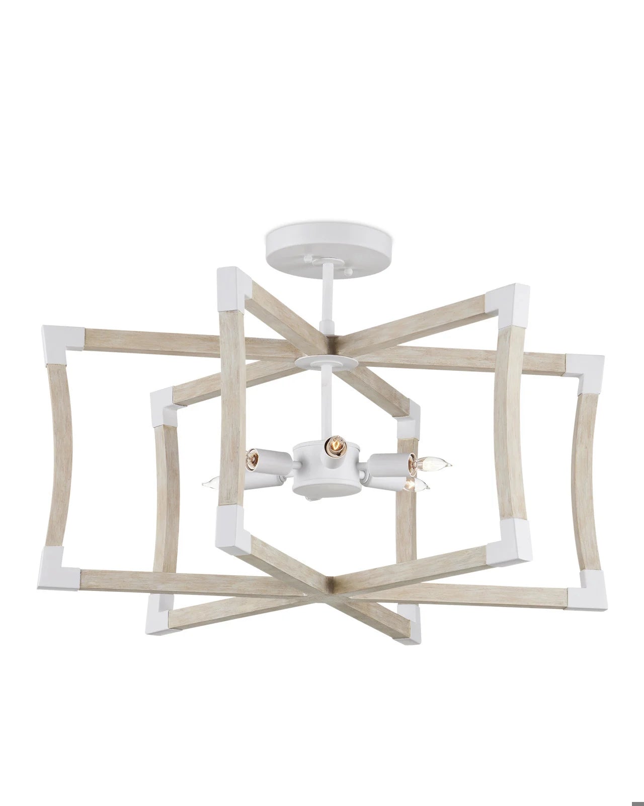 Bastian Semi Flush Ceiling Light Fixture - Modern LED Lighting for Bedroom, Living Room & Hallway - Energy Efficient Home Decor