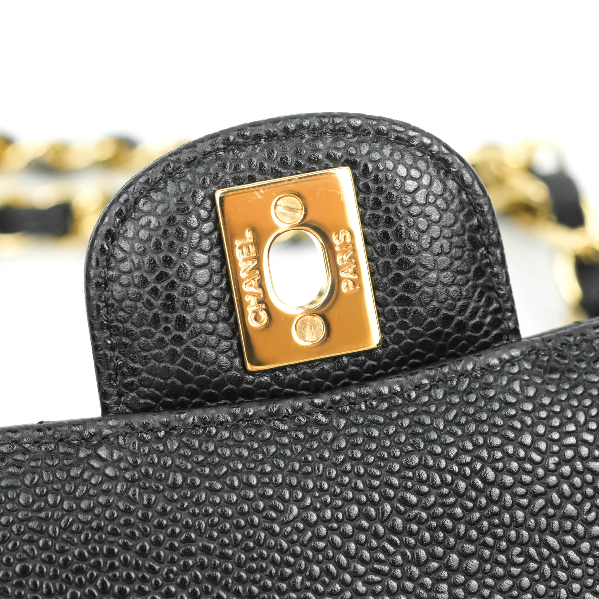 Chanel Classic Medium Double Flap Bag - Black Caviar Leather with Gold Hardware | Luxury Handbag for Women, Perfect for Work, Evening & Special Occasions