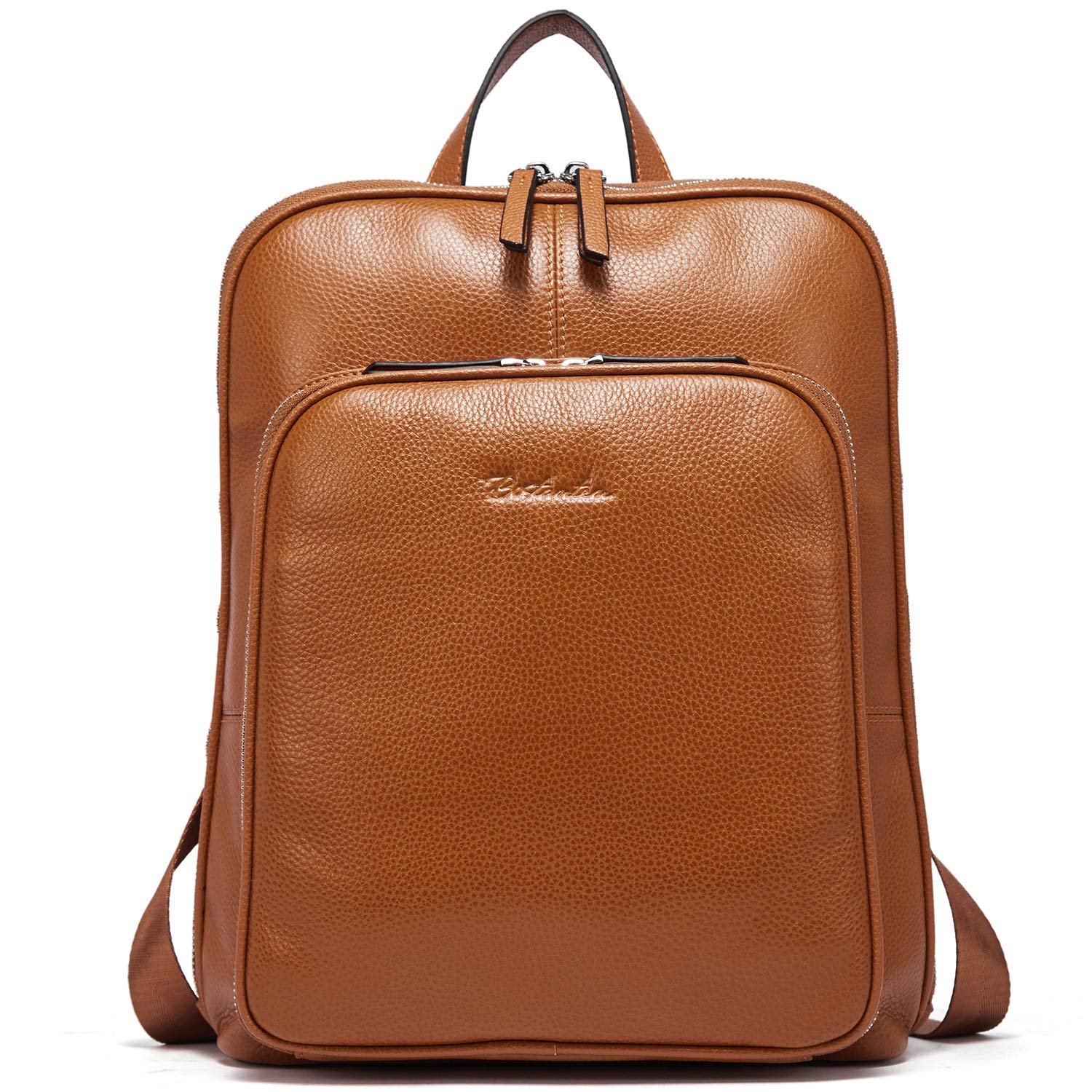 Genuine Leather Backpack Purse for Women - Stylish College & Travel Bag with RFID Blocking Wallet - Brown Leather Phone Clutch & Credit Card Holder - Perfect for Work, School & Daily Commute