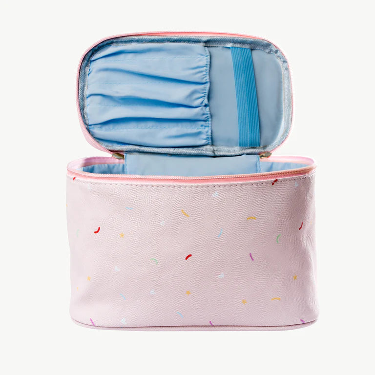 Oh Flossy Cosmetic Carry Case & Organizer - Travel Makeup Bag with Multiple Compartments for Cosmetics, Brushes, and Skincare - Perfect for Travel, Gym, and Daily Use