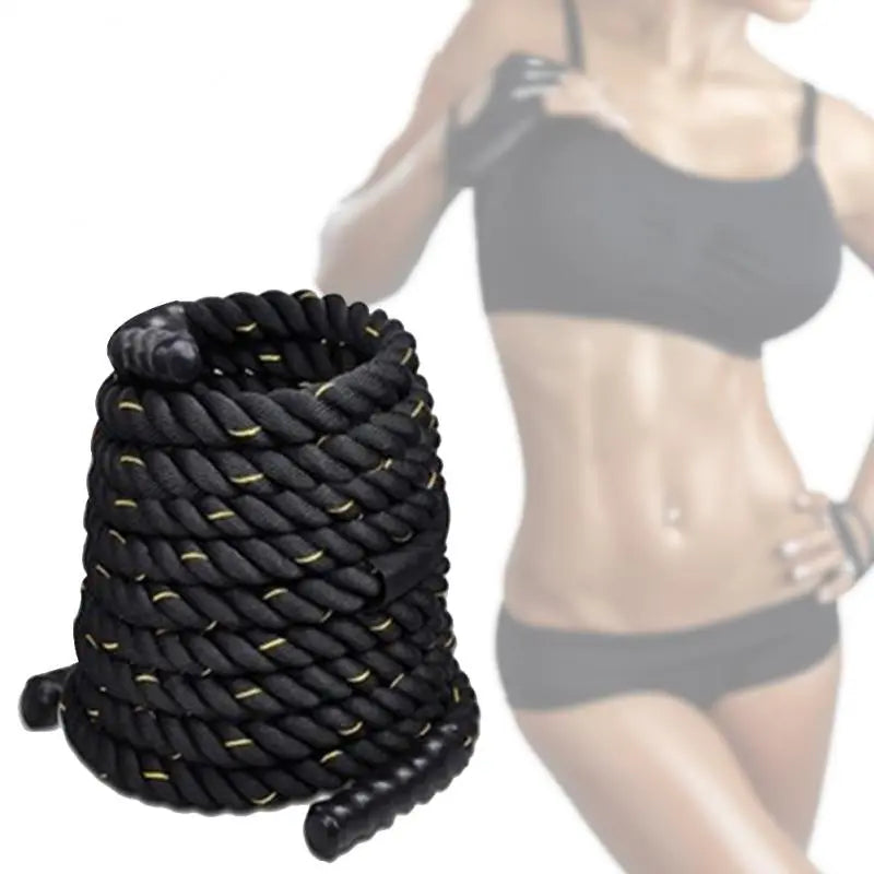 Premium Heavy Battle Rope for CrossFit & Calisthenics Training - 50ft Gym Rope for Full-Body Workout, Strength & Endurance - Perfect for Home Gym, Outdoor Fitness & Functional Training