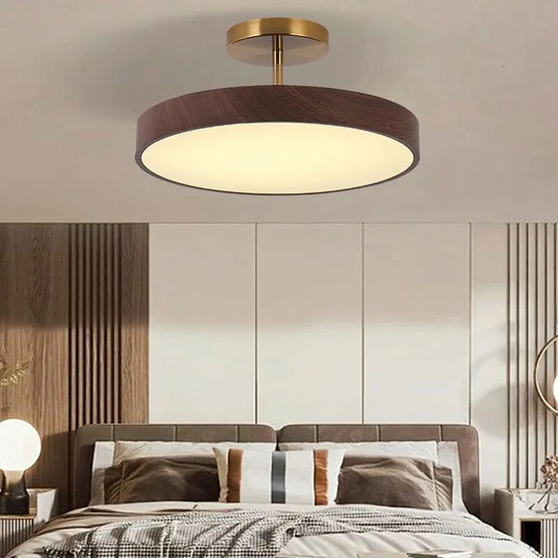 Handcrafted Oak Wood Pendant Ceiling Light - Modern Farmhouse Lighting Fixture for Kitchen Island, Dining Room & Bedroom Decor