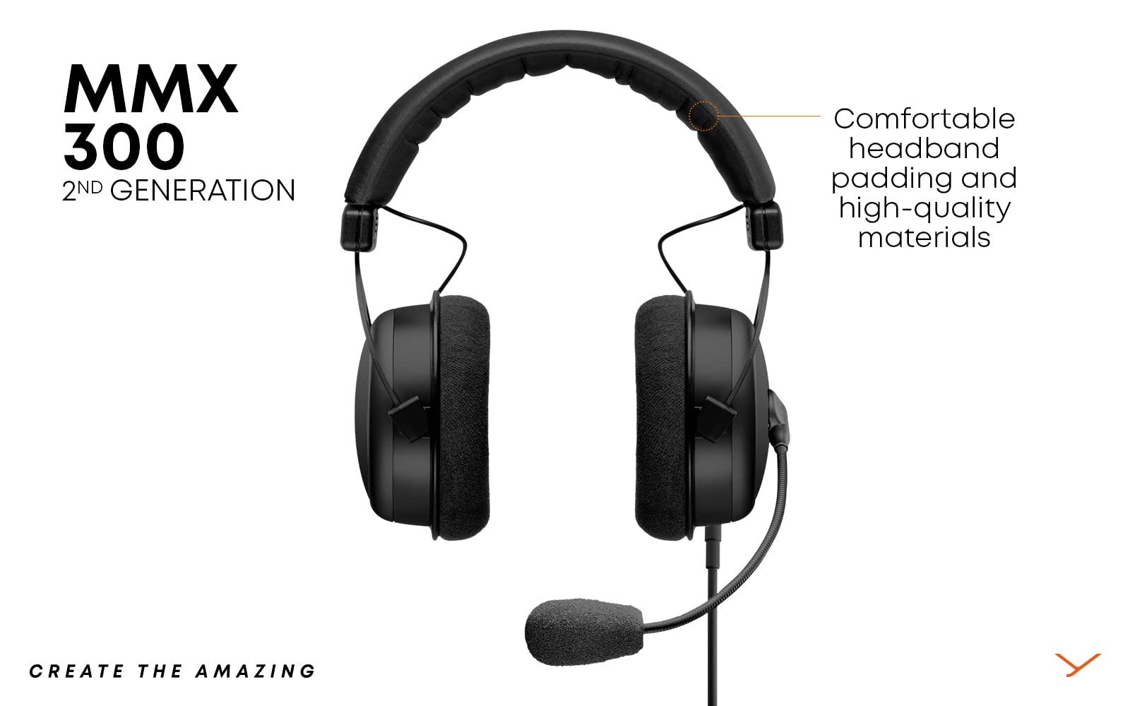 Beyerdynamic MMX 300 2nd Gen Premium Gaming Headset with Microphone - Noise Cancelling Over-Ear Headphones for PC, PS5, Xbox & Streaming - Perfect for Competitive Gamers & Professional Streamers