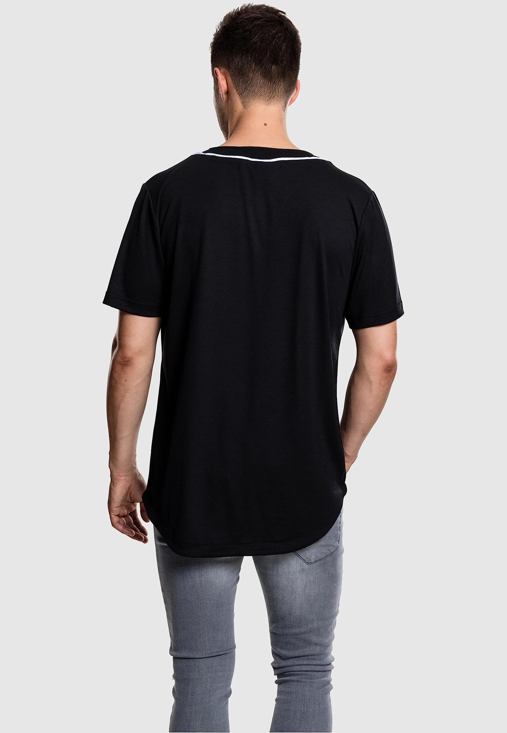 **Men's Baseball Mesh Jersey - Black & White - Breathable & Lightweight for Baseball Games, Training & Casual Wear**