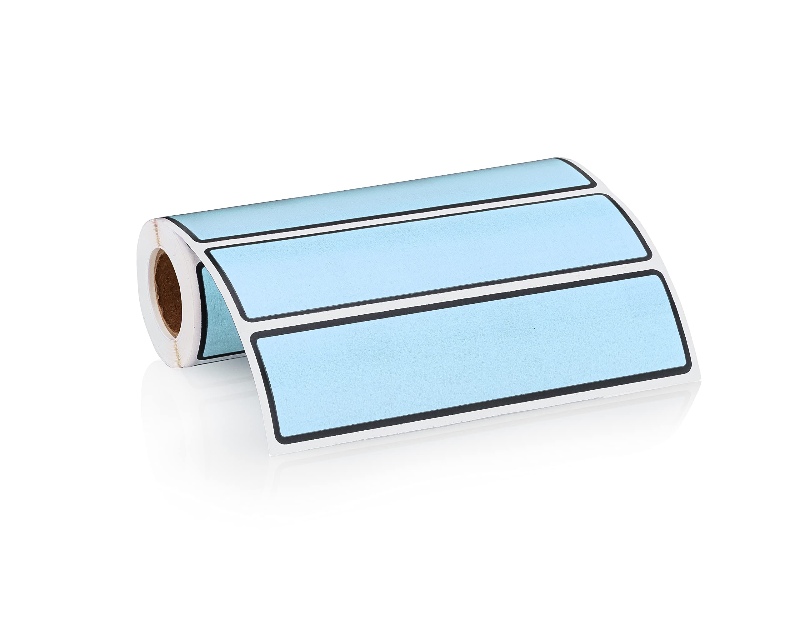 Carstens Adhesive Binder Spine Labels - 5 3/8” x 1 3/8” Self-Stick Stickers for 1.5” to 4” Ring Binders (Blue, 200-Pack) - Perfect for Office Organization, School Supplies & File Management