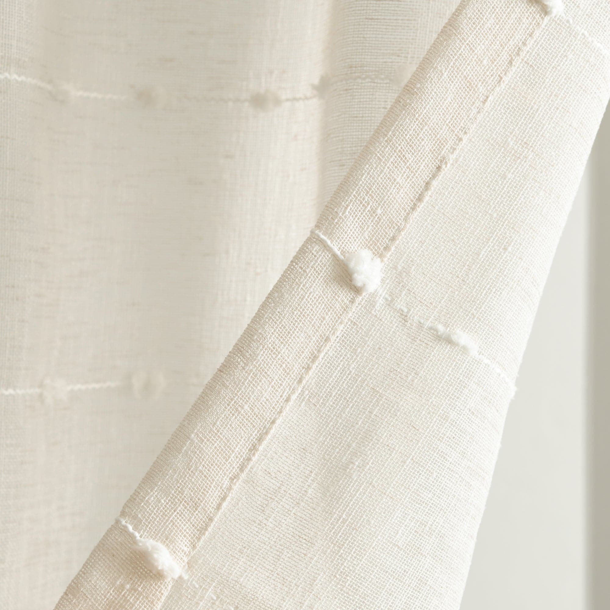 Farmhouse Style Textured Sheer Window Valance - Rustic Curtain Top for Living Room, Bedroom & Kitchen Decor