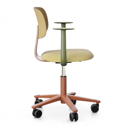 HÅG Tion 2140 Ergonomic Office Chair - Adjustable Height & Lumbar Support - Comfortable Mesh Back - Modern Blush Pink Design for Home & Office Workspaces