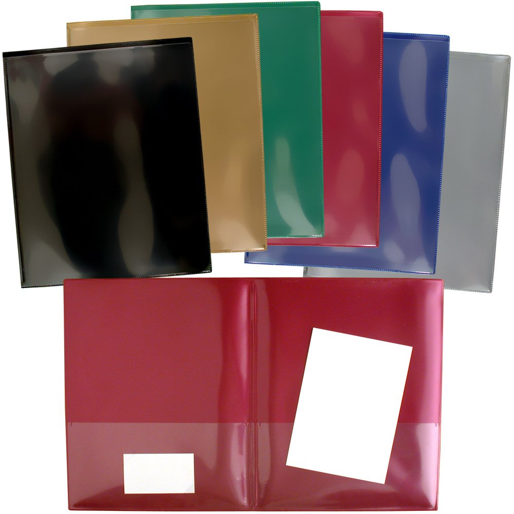 StoreSMART Plastic Archival Folders 24-Pack - 6 Classic Colors (4 Each) - Acid-Free Document Protectors for Home & Office Organization - Made in USA (R900CCP6-4) - Perfect for Filing, School Projects & Important Paper Storage