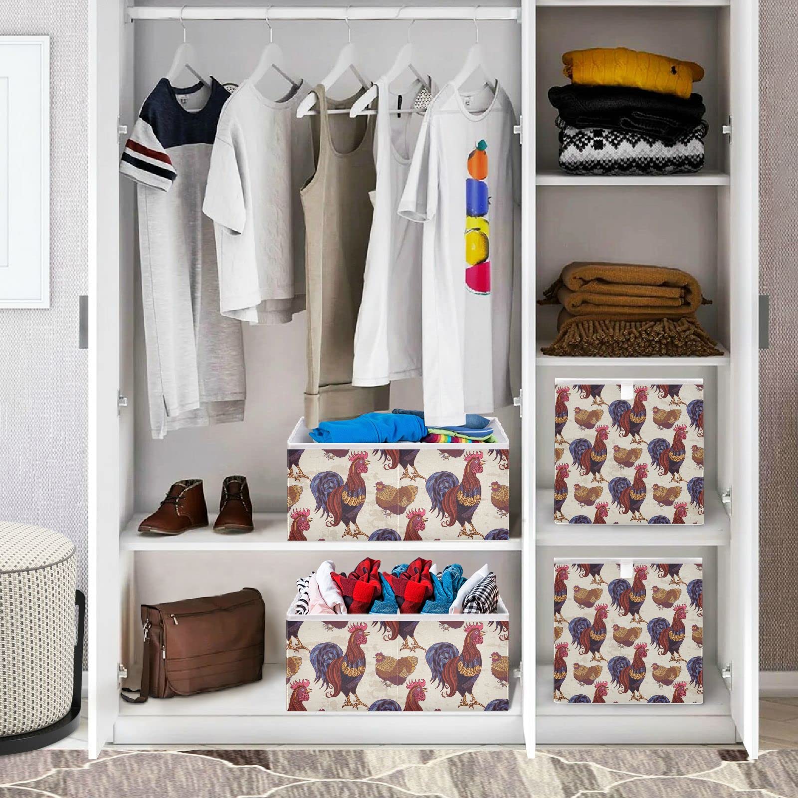 Collapsible Rectangular Storage Basket for Clothes, Toys & Laundry - Foldable Nursery Organizer Bin for Baby Room, Chicken Coop & Home Organization | Perfect for Kids' Toys, Blankets & Pet Supplies