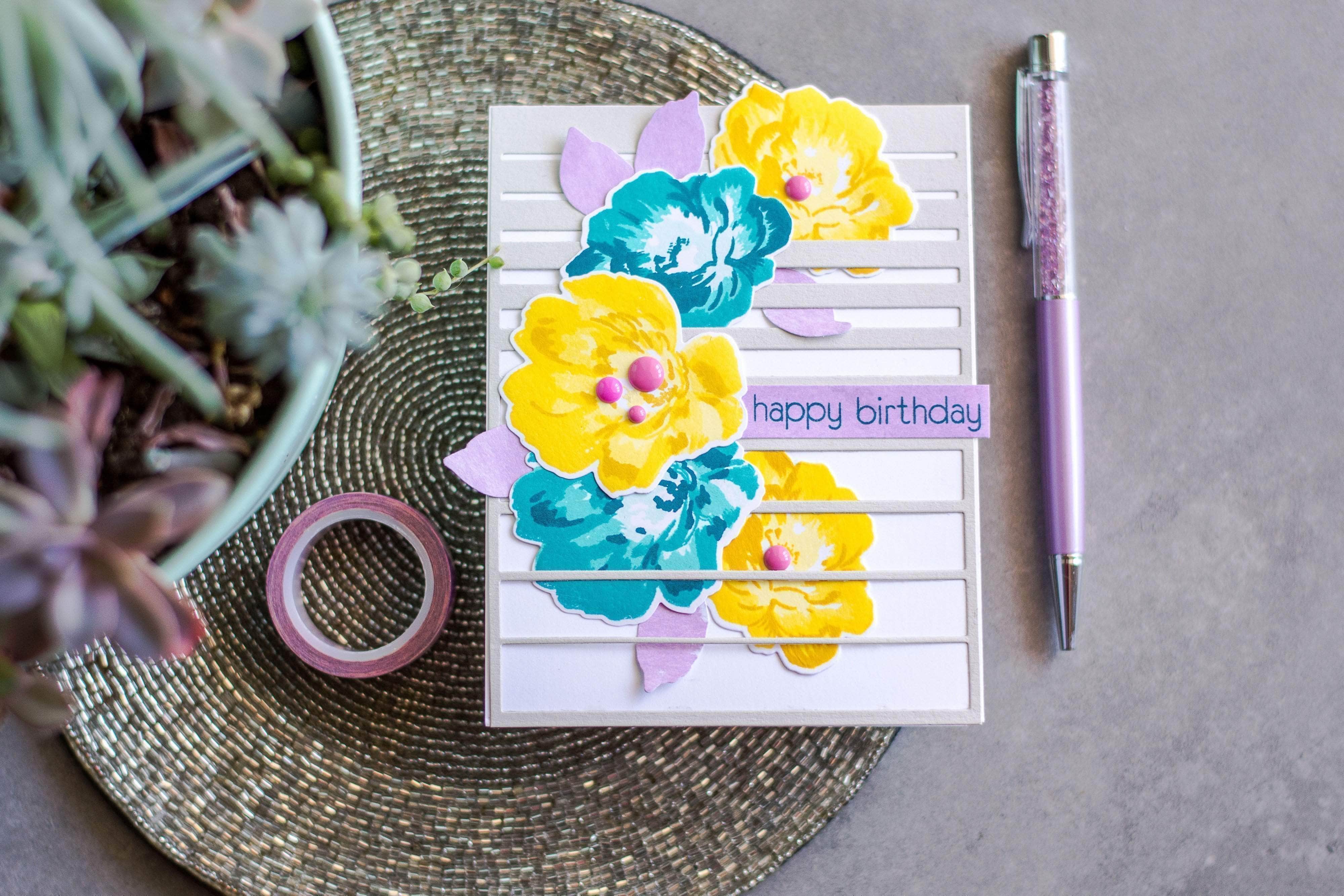 Gradient Stripes Cover Die - Scrapbooking, Card Making & DIY Craft Supplies for Creative Projects