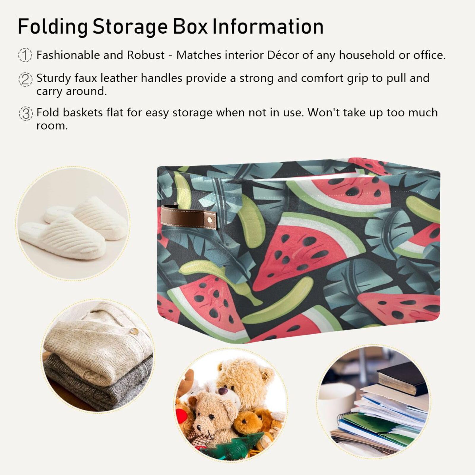 Large Fabric Storage Bins with Handles - Collapsible Organizer for Closet, Shelves & Home | Perfect for Clothes, Toys & Seasonal Storage