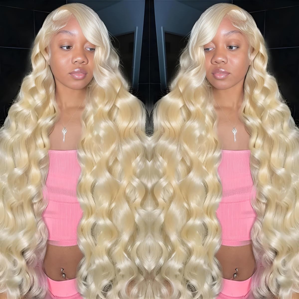 613 Blonde 13x6 Lace Front Wig Human Hair 22 Inch Body Wave Pre Plucked HD Lace Frontal Wigs for Women - Perfect for Daily Wear, Cosplay, and Special Occasions