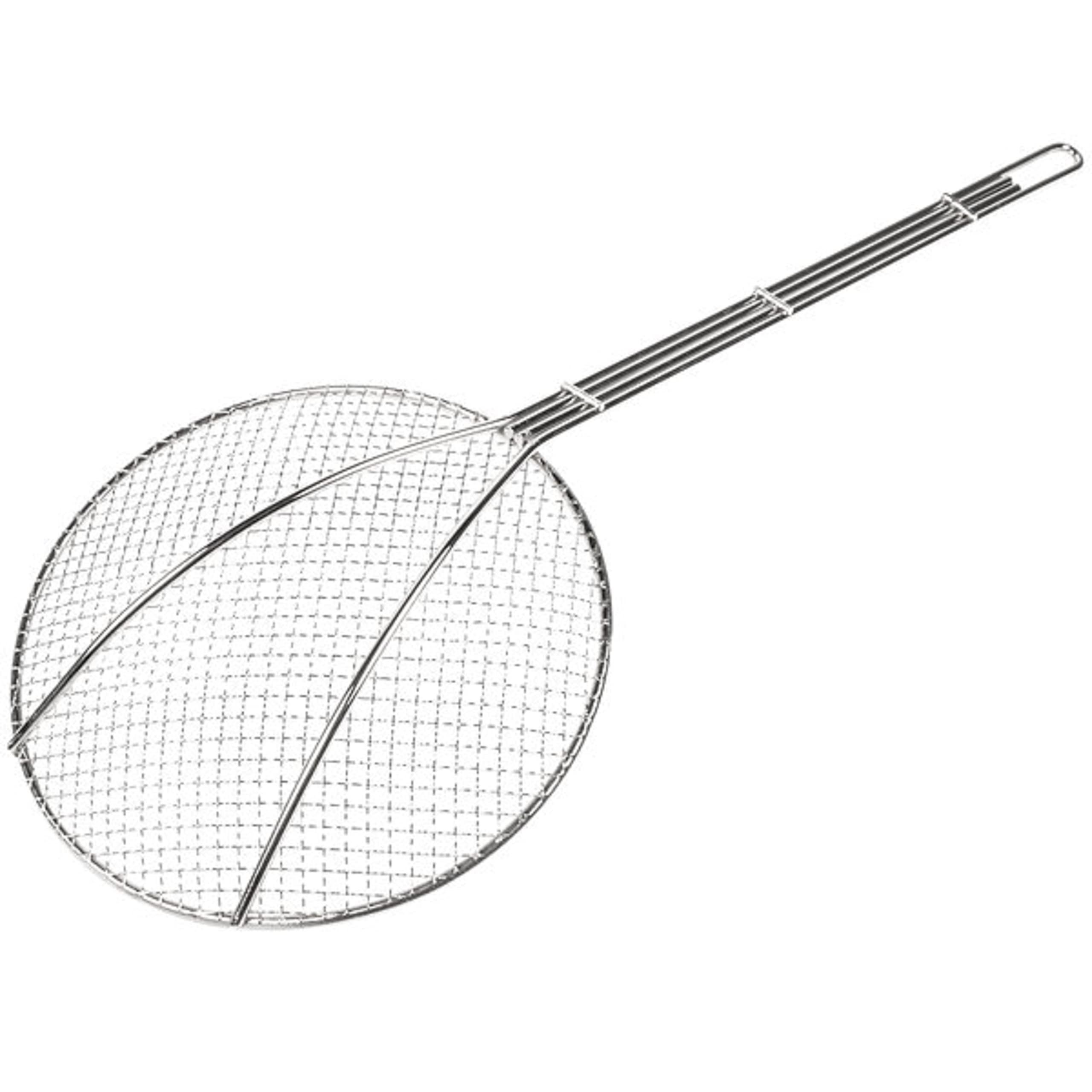 TrueCraftware 12-Inch Round Nickel Plated Wire Skimmer - Fine Mesh Strainer Spoon for Cooking, Sifting Rice, Quinoa, Pasta, Fruits & Vegetables - Perfect for Kitchen, Frying, Baking & Canning