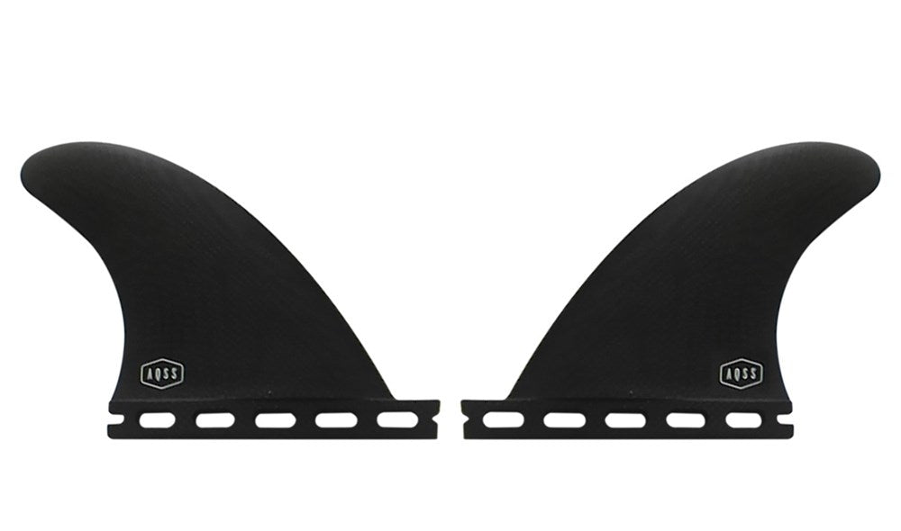 AQSS MIDNIGHT Single Tab Rear Quad (2 Fins) Surfboard Fin Set - Perfect for Shortboards & Performance Surfing