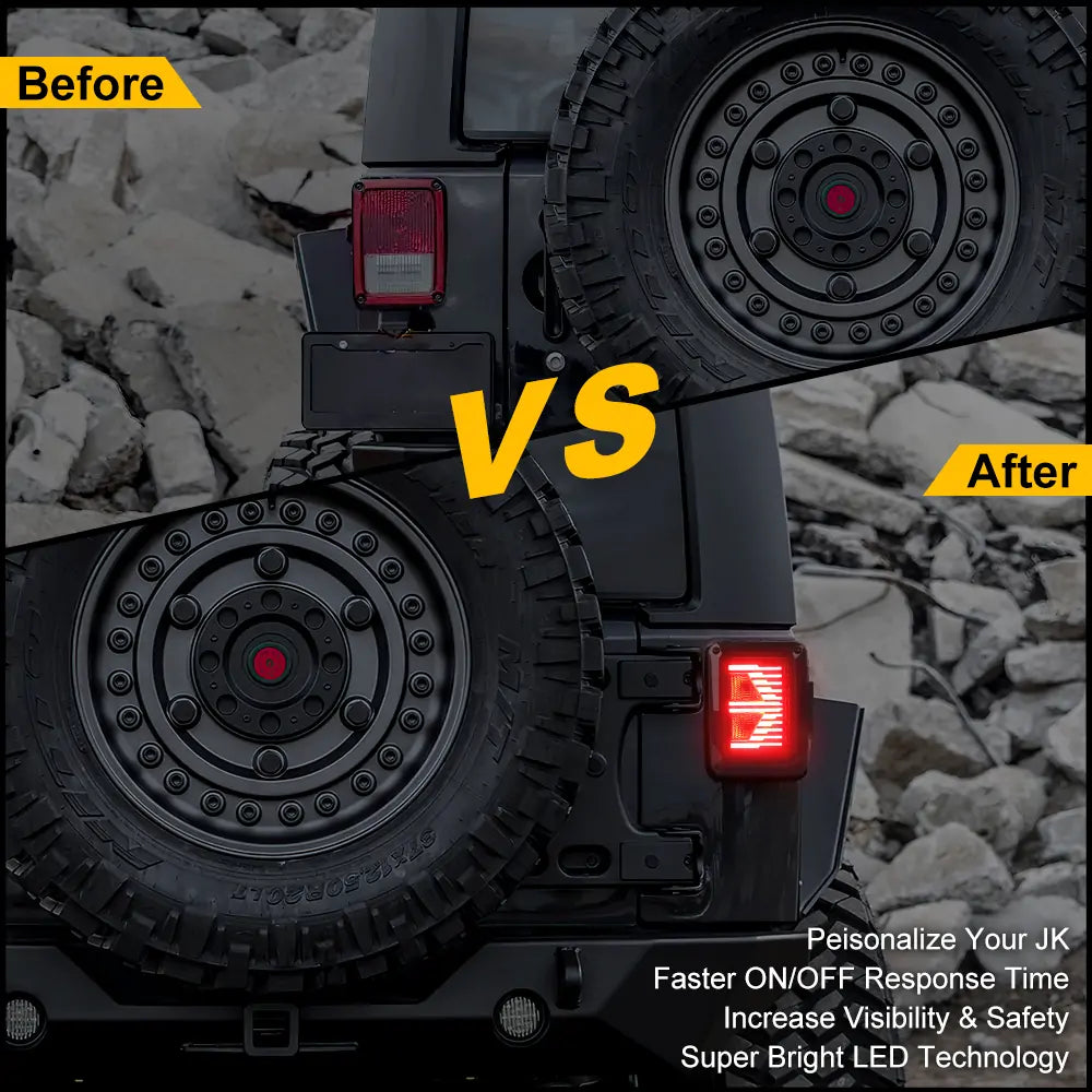 K Style LED Tail Light Bulb for Jeep JK Wrangler - Waterproof & Bright Replacement for Off-Road, Night Driving & Custom Upgrades