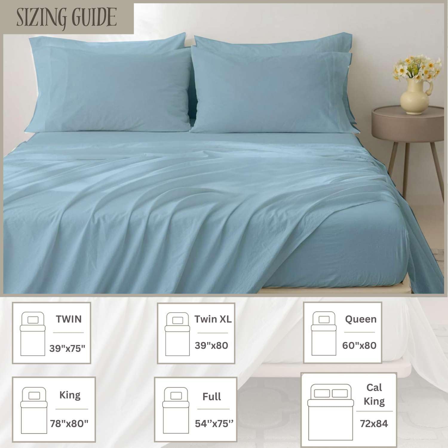 Queen Size Sheet Set - 6 Piece 400-Thread-Count 100% Egyptian Cotton Bed Sheets with Deep Pockets | Soft & Breathable Luxury Bedding | Perfect for Master Bedroom, Guest Room & Vacation Homes
