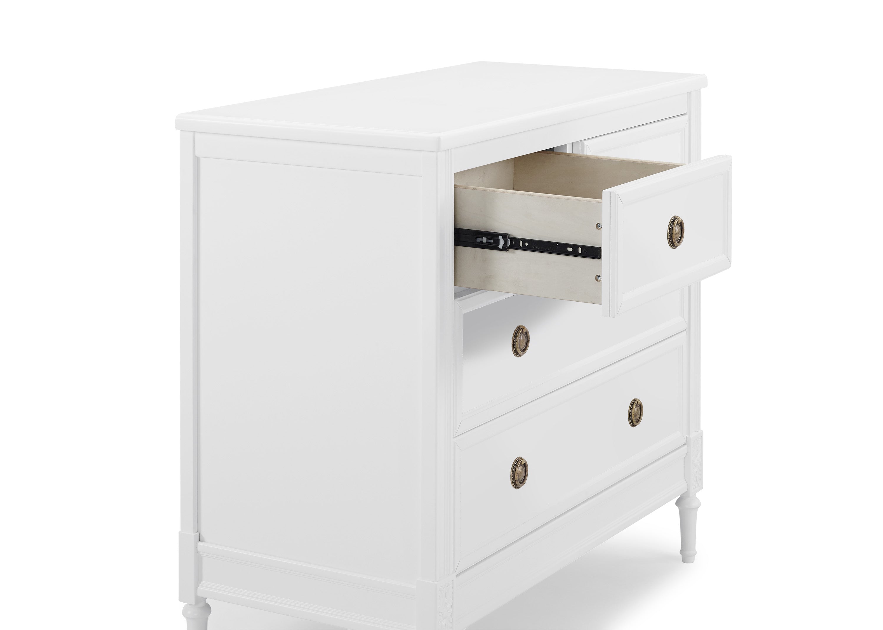 Heritage 4-Drawer Baby Dresser with Changing Table Top & Safety Interlocking Drawers - Perfect for Nursery Organization and Infant Care