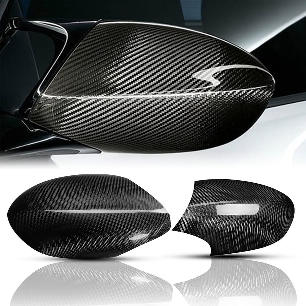BMW E90 E92 E93 M3 Carbon Fiber Mirror Caps (2007-2012) - Direct Fit Replacement Side Door Mirror Covers for Sedan & Coupe - Enhance Style & Protection for Daily Driving & Car Shows