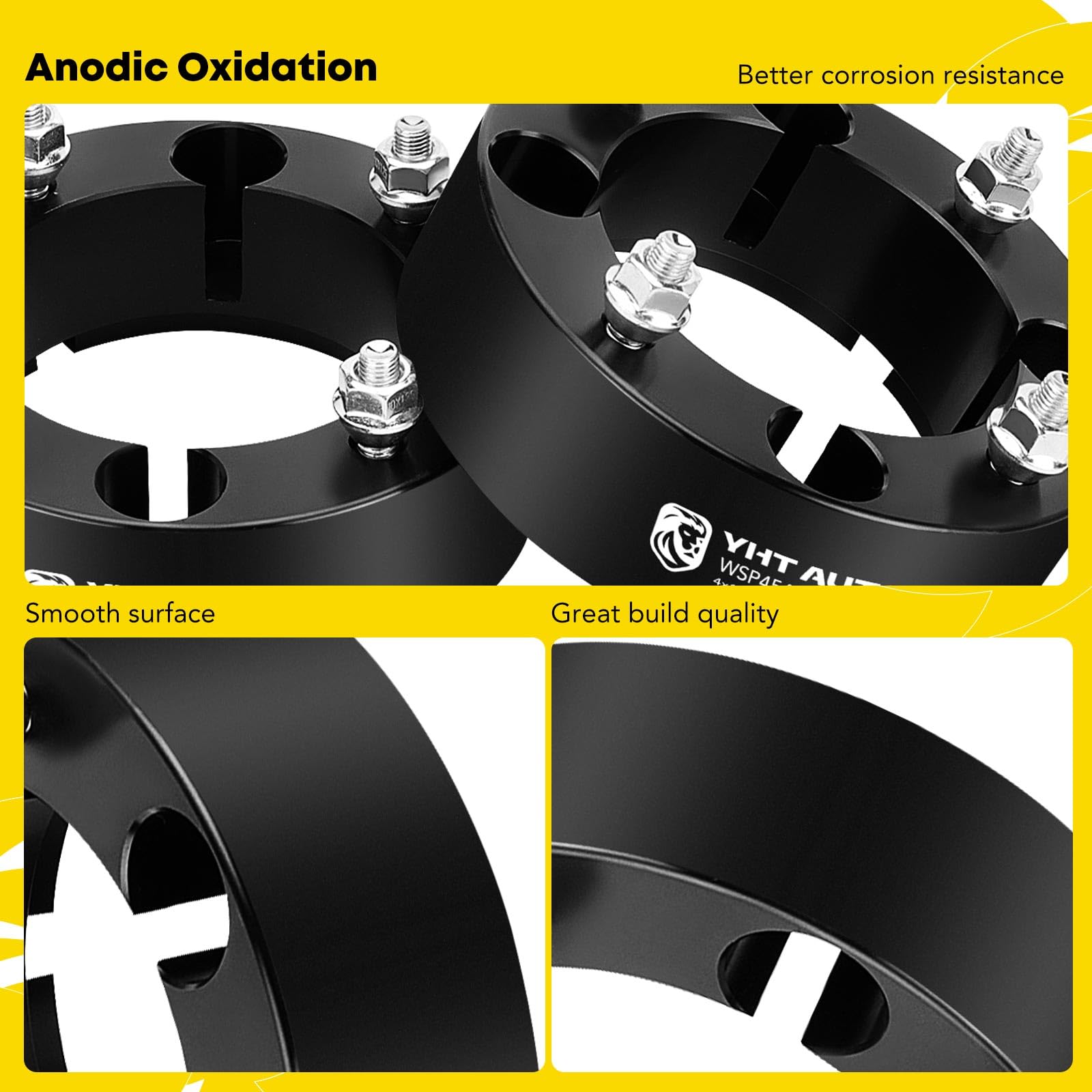 YHTAUTO 2 Inch 4x137mm ATV Wheel Spacers with M10 x 1.25 Threads & 110mm Hub Bore - Compatible with Bombardier, Can-Am, Kawasaki, Suzuki ATVs (Outlander, Commander, Bayou, Brute Force, Mule, Prairie) - 4 Lug Tire Spacers for Enhanced Stability & Off-Road Performance