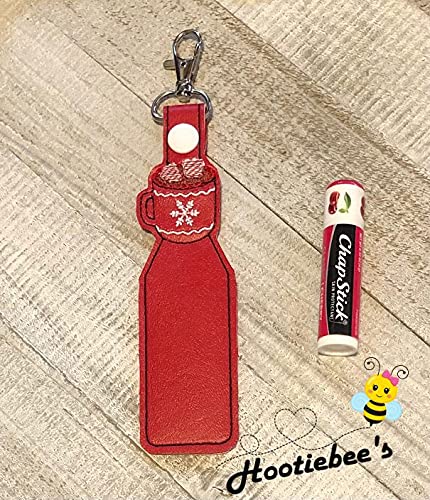 Hot Cocoa Hand Sanitizer & Lip Balm Holder - Portable Sanitizer Clip for Purse, Keychain, Backpack - Perfect for Travel, Office, School, Gym