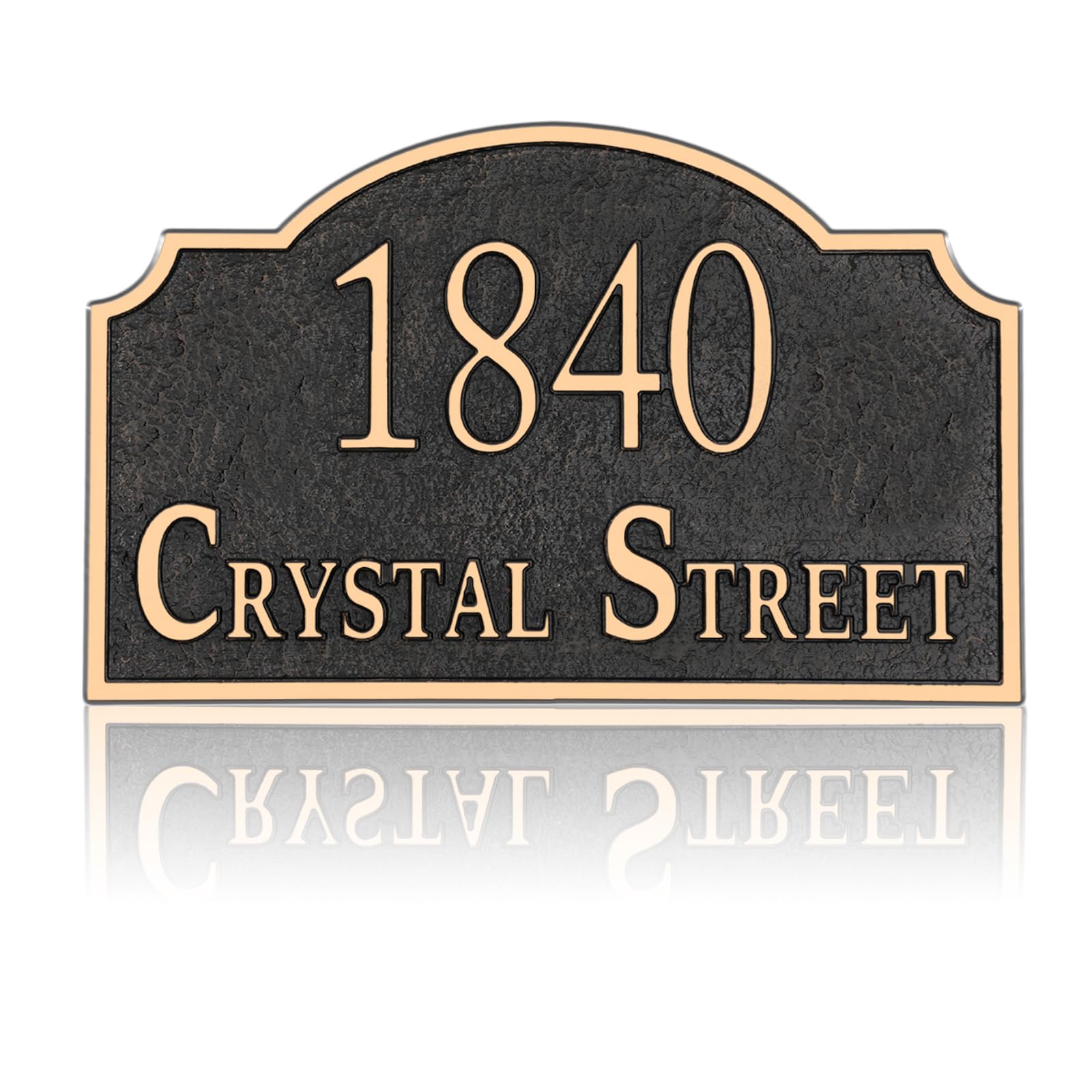 Personalized Metal Address Plaque - 10