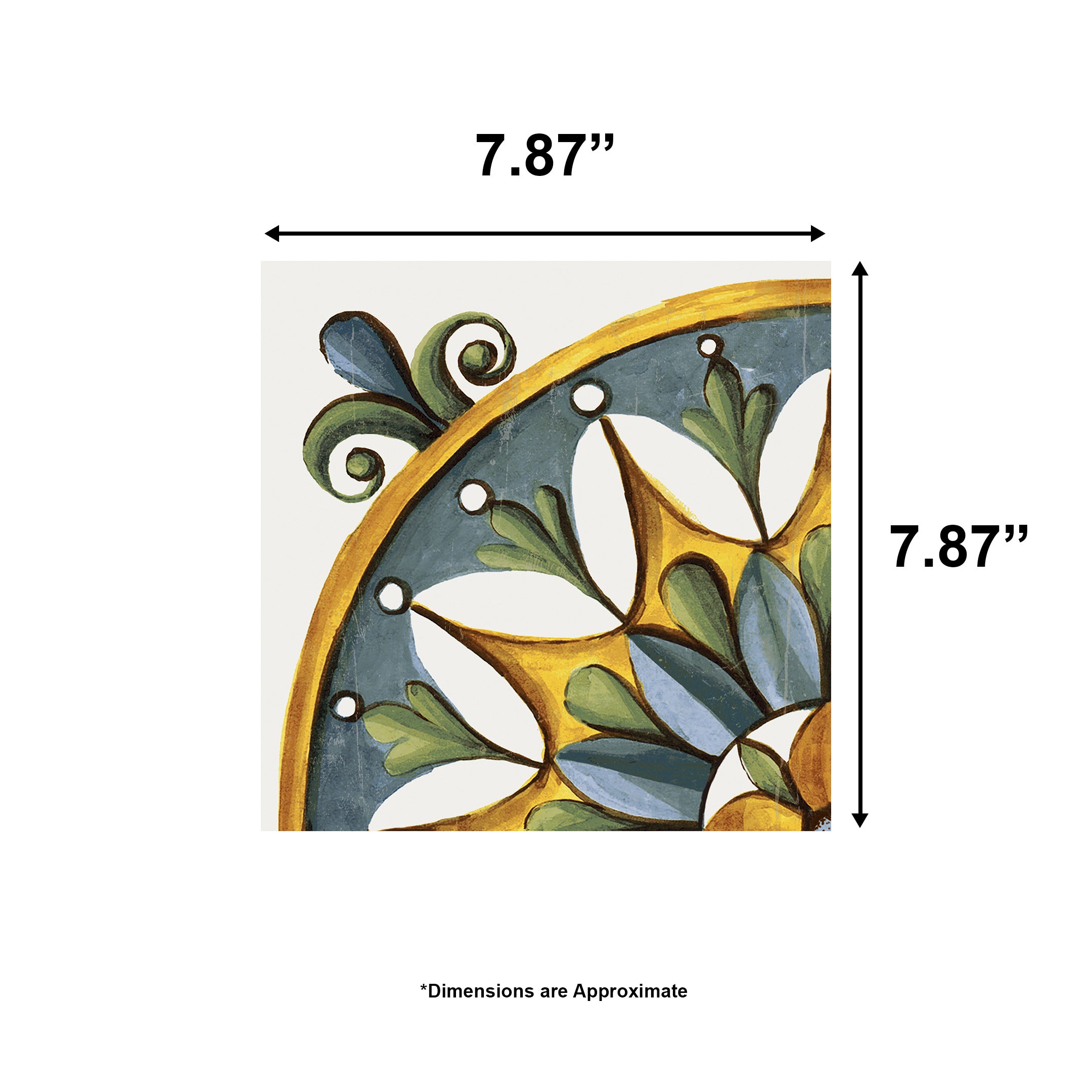 Vita Sole 01 Spanish Encaustic Orange County Ceramic Tile - Perfect for Kitchen Backsplash, Bathroom Flooring & Home Decor